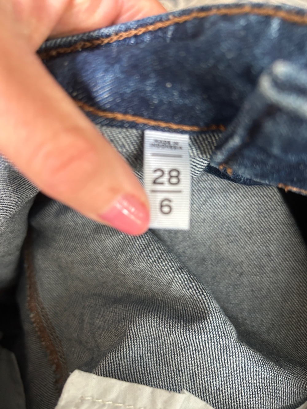 LOFT Palmer Blue Jean Shorts 6 28 double pocket - Picture 3 of 4